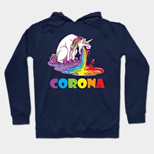 unicorn makes corona puke Hoodie